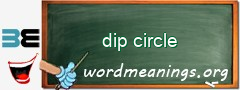 WordMeaning blackboard for dip circle